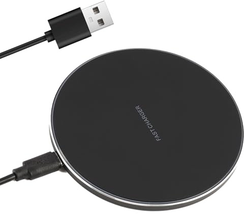 Wireless Charger 20W Max, Kabelloses Ladepad Induktions Ladegerät, Tragbares Ladegerät für schnelles Laden ohne Kabel, Universell kompatibel mit Smartphones, Tablets und Ohrhörer Ladecase