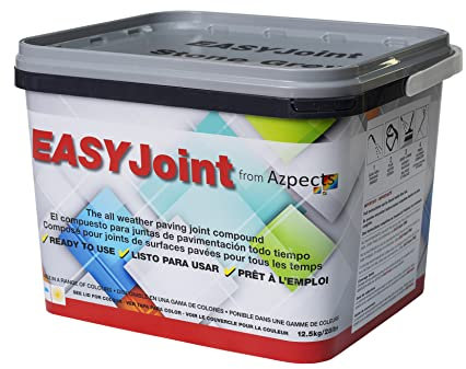 EASYJoint Patio Sand Ready Mixed Paving Jointing Compound For Outdoor Natural Stone, Slate And More. 12.5kg All Weather, Strong And Durable Sweep In Joint Compound - Stone Grey