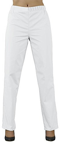 Hurry Jump Label Blouse Pantalon médical Mixte Homme Femme Sergé 210 gramme Couleurs Blanc Tailles élastiquée Lavage Machine 90 degrés ou Industriel T2-40/42
