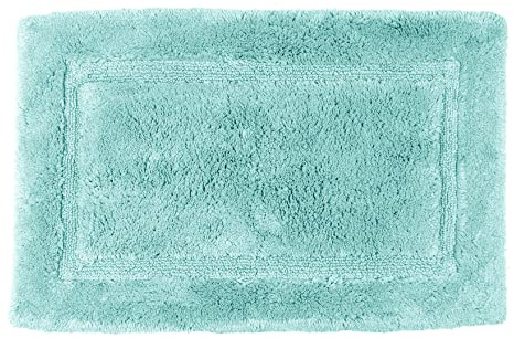 Allure Bamboo Bath Mat Non Slip 50 x 80cm, Luxury Deep Pile, Hypo-Allergenic, Antibacterial, Odour Resistant Bathroom Rug (Duckegg)