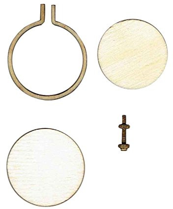 Babysbreath17 Mini Bastidor de Bordado de Madera Marco Cuadrado del Punto de Cruz Manual pequeña Costura fijador óvalo Que enmarca del aro de DIY Regalo Anillo Round & L 5.7x5cm