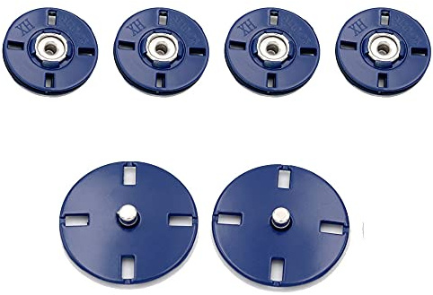 vingol 5Pcs/Set Snap Buttons Metal Buckle Buttons Invisible Buckle for Coat Clothing Sewing Accessories (#04 Navy Blue, 23mm)