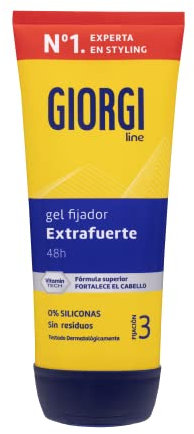 Giorgi Line - Gomina extra forte, 0% silicone, fissaggio 48h, senza residui, fissaggio 3-170 ml