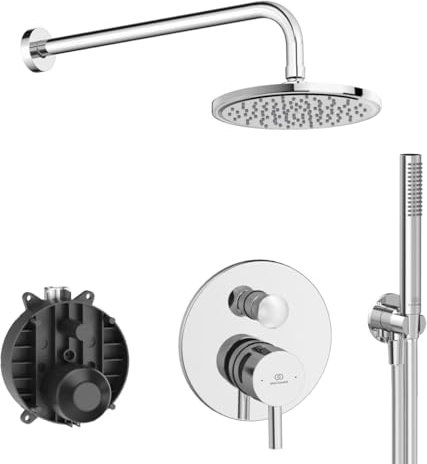 Ideal Standard - Ceraline Kit Doccia completo di parte interne ed esterne, Cromato