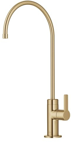 KRAUS Oletto Single Handle Drinking Water Filter Faucet for Water Filtration System in Brushed Brass, FF-103BB