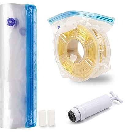 NVQVQ Filament Storage Bags, 3D Printer Filament Storage Vacuum-Sealed Kit with Hand Pump, Ideal for Keeping Filament Dry