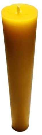 1.5 Base Pure Beeswax Pillar Candle 35 Hours Burning time. Altar Candle 8 Tall. Hand Made in USA (8, Natural)