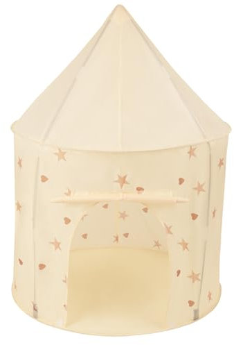 Selonis Casa De Juegos para Niños 100X130cm/SIN Bolas Tienda Plegable En Forma De Pabellón Mágico Y Seguro para Interiores Y Exteriores, Beige Claro