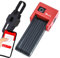 Smartes Faltschloss mit Fingerabdruck und App, Kompakt und Diebstahlsicher (Hero Red)