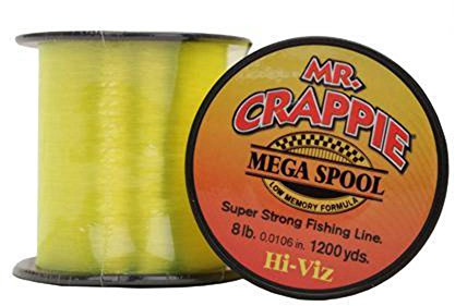 Lew's Mr. Crappie Mega Spool Monofilament Fishing Line, Low Memory and Stretch