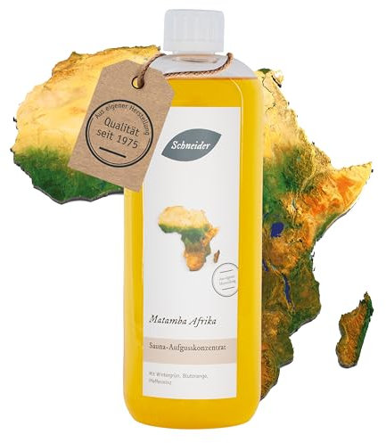 Saunabedarf Schneider Sauna Aufguss Konzentrat - Matamba Afrika, wohltuender Saunaaufguss & langanhaltendes Dufterlebnis mit naturreinen, ätherischen Öle, 250ml