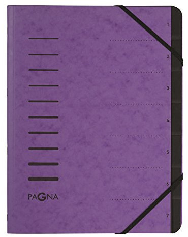 Pagna 40058-10 Ordnungsmappe 7 Fächer, aubergine