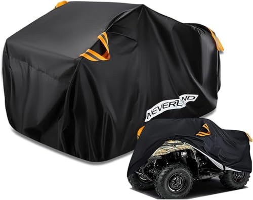 NEVERLAND ATV Quad Funda - Funda para Moto Exterior Protección 210D Oxford Moto Grande Impermeable contra el Polvo a Prueba UV Reflectante XL 210x120x115CM