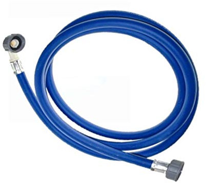 Extra Long 3.5M Universal Washing Machine & Dishwasher Cold Water Inlet Hose Blue Fill Pipe Feed Connector (3/4 BSP Fittings)