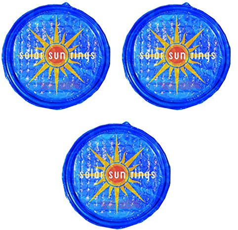 Solar Sun Rings UV Resistant Above Ground Inground Swimming Pool Hot Tub Spa Heating Accessory Circular Heater Solar Cover, SSRA, Sunburst (3 Pack)