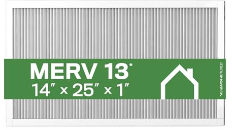 K&N 14X25X1 HVAC Furnace Air Filter, Lasts a Lifetime, Washable, Merv 13, the Last HVAC Filter You Will Ever Buy, Breathe Safely at Home or in the Office, HVC-13-11425
