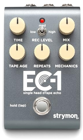 Strymon EC-1 Stereo Tape Echo Effects Pedal for Electric and Acoustic Guitar, Synths, Vocals and Keyboards