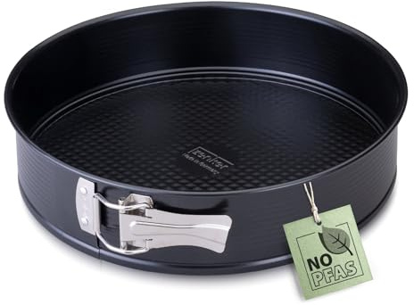 Zenker Springform mit Flachboden Perfect Black Ø 30 cm – Hochwertige Backform aus Stahlblech, Antihaftbeschichtung, Hitzebeständigkeit: +230 °C, Made in Germany