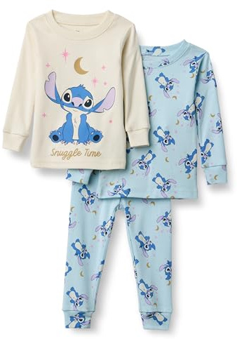 Amazon Essentials Disney Set Pigiama (In precedenza Spotted Zebra) Bambine e Ragazze, Stitch Snooze, 5 anni