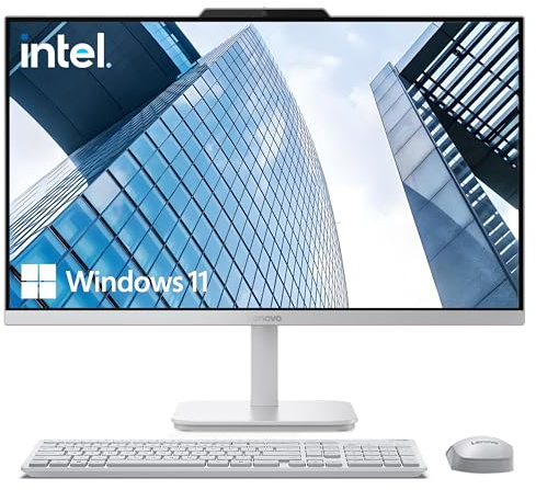 Lenovo 24 FHD All-in-One Desktop Computer for Home & Office, Intel Processor, 16GB RAM, 1TB Storage(512GB SSD & 512GB Portable HDD), WiFi 6, HDMI, Business AIO, Wireless Keyboard & Mouse, Win11
