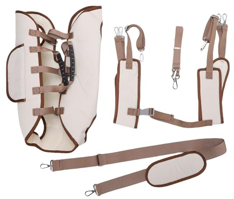 Generic Pet Lift Harness, Breathable Portable Pet Sling Carrier with Leash Shoulder Straps for Dog Cat Outing, Ideal for Walking, Traveling, Shopping, Hiking, Multifunctional Design (L)