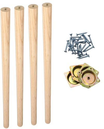 Treeboy Furniture Legs Set of 4 Wooden Leg 69cm for Sofa Table Bed Chair
