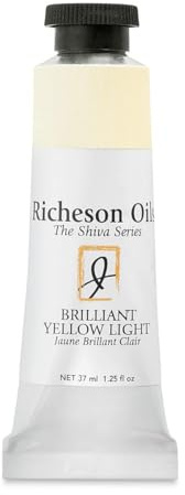 Jack Richeson 120025 37-Ml Artist Oil Colors, Brilliant Yellow Light