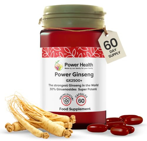 Korean Ginseng Capsules by Power Health | 60 of Mens Health Supplements to Support Energy | Complements Black Maca Root Capsules, Ginkgo Biloba