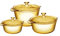 Visions Pyroceram Glass Flair 6Pc Casserole and Cookpot Pot Set, Brown