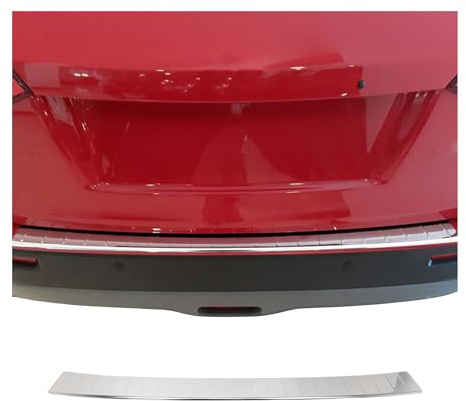 Protection Seuil de Pare-Chocs arrière - Compatible avec Suzuki Vitara 2015-2022 - Couverture de Seuil de Coffre - Bande Seuil de Chargement - Style élégant - en Acier INOX Chromé