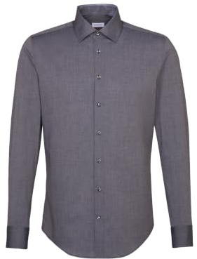 Seidensticker men's business shirt - slim fit - non-iron - Kent collar - long sleeve - 100% cotton
