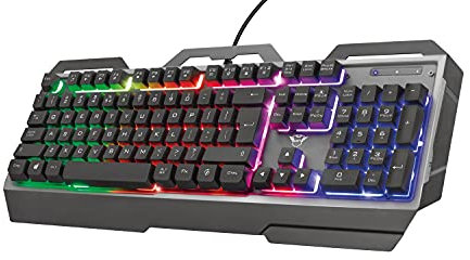 Trust Gaming GXT 856 Torac Teclado Gaming con Placa Superior Metálica e Iluminación