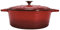 Grillfürst Dutch Oven Sternentöpfchen 3,5 Liter - roter Gusseisen Bräter mit Henkeln und pflegeleichter Emaillierung, ovaler Schmortopf für Grill und Herd