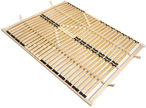 Rete a doghe professionali in rame sottile, 200x200 cm, per letto, telaio di alta qualità 56 betulla curvo, doghe in legno, pieghevole, adatta per materassi a molle e in schiuma