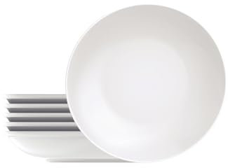 Tramontina - Assiettes creuses rondes porcelaine 22 cm Sophia. Lot de 6.