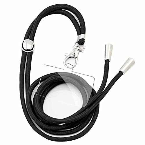 N NEWTOP Cordino Tracolla Regolabile Cinghia Laccetto Corda TPU da Cover Appendere Catena Rimovibile Estate Mare Sport Fitness Inverno Montagna Universale per Cellulare Smartphone (Nero)
