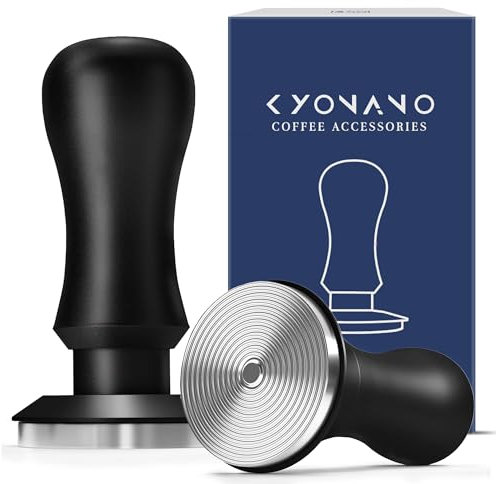 KYONANO Tamper 51mm, Kaffee Espresso Tamper, stilvoller Decent Force Tamper, auf 30 lbs Anpressdruck kalibiriert, 304 Edelstahl, Espresso siebträger Maschine zubehör