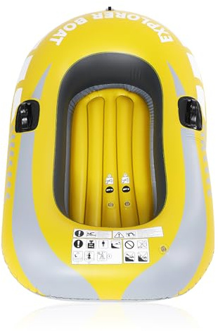 Inflatable Kayak for 1 Person, PVC Fishing Kayak Boat with Oars, Lightweight Pneumatic Canoe for Drift Fishing and Paddling, Easy to Use