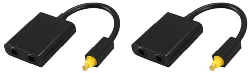 KEALBAUS 2 x digital SPDIF optisk ljuddelare 2-vägs Toslink splitter adapter 1 ingång 2 utgång SPDIF optisk kabeldelarnav