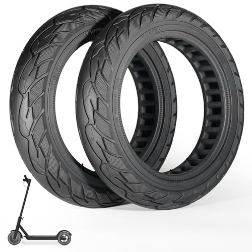 ANSENI® Ruedas Macizas Patinete Electrico,Rueda (9.5x2)9.5pulgadas Neumáticos de Reemplazo,Rueda Repuesto Antipinchazo Compatible con Xiaomi Scooter Electrico M365, Xiaomi 1S,Essential,Cecotec (2 Uds)
