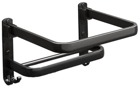 DKRAHRJJ Towel Rack, Multifunctional Storastand Foldable Wall Mounted Washstand Basin Rack/Double Rod