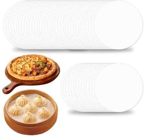 100Pcs Baking Parchment Circles,Cake Tin Liners 8 inch Round Baking Parchment Circles,Non Stick Baking Greaseproof Parchement Paper for Round Springform Cake Tin,Air Fryer Springform Tortilla Press