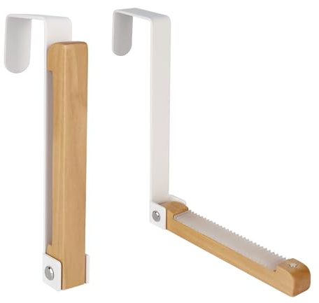 XTDMJ Lot de 2 porte-manteaux pliables, crochets de porte pour 6 cintres à suspendre, crochets de porte, crochets pliants, sans perçage, porte-manteau à accrocher pour rainure de porte de 2 cm
