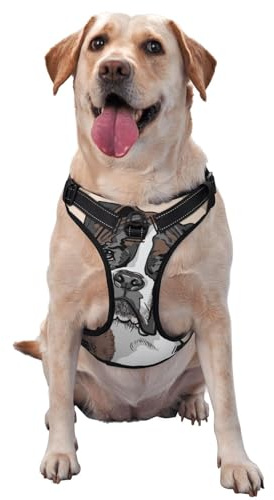 Chien Boxer,Harnais pour Animaux de Compagnie, Harnais réfléchissant réglable pour Chien,S
