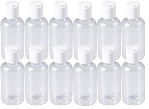 Zerodeko Set 24 Bottiglie da Viaggio Ricaricabili 75 Ml a Pressione per Shampoo Lozione e Detergente Viso Colore Casuale Leggere e Compatte per Viaggi e Attività