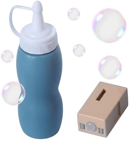 Recambio de líquido de Burbujas, solución de nebulizador y líquido de Burbujas de 70 ml para varitas de para Fiestas Infantiles, Juegos al Aire Libre, Azul