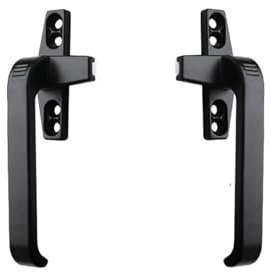 dfEDRd Manillas para Ventanas, Cerradura for cerraduras de pestillo manija Ventana Puerta aleación Aluminio Doble acristalamiento(Black,Left)