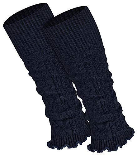 Piarini 1 Paar Bein Stulpen Damen - warme Beinstulpen Strick - marine