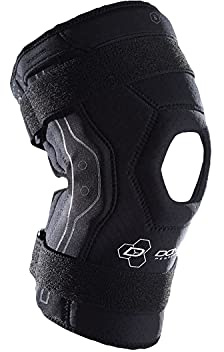DonJoy Performance Bionic Hinged Knee Brace - Bilateral Ligament Protection for Hyperextension, Sprains, Meniscus Injury - Black, Medium