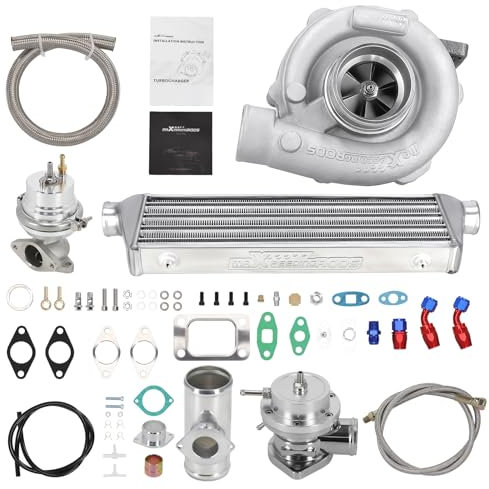 maXpeedingrods T3T4 T04E T3 T4 A/R .63 Turbolader kit+Druckdose +Ladeluftkühler